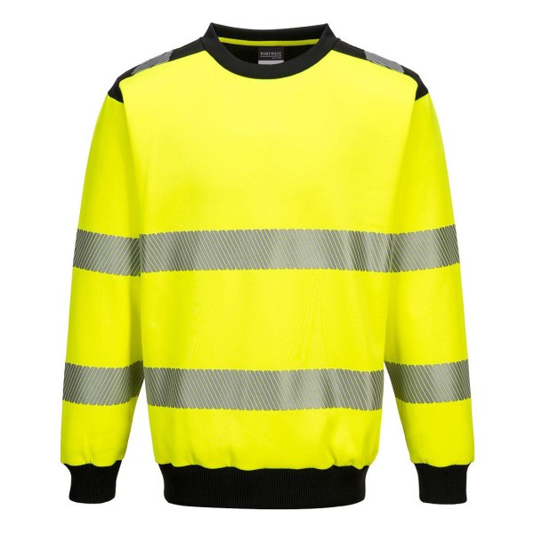 Portwest Herr PW3 Hi-Vis Sweatshirt 4XL Gul/Svart Yellow/Black 4XL