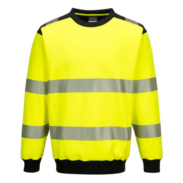 Portwest Herr PW3 Hi-Vis Sweatshirt M Gul/Svart Yellow/Black M