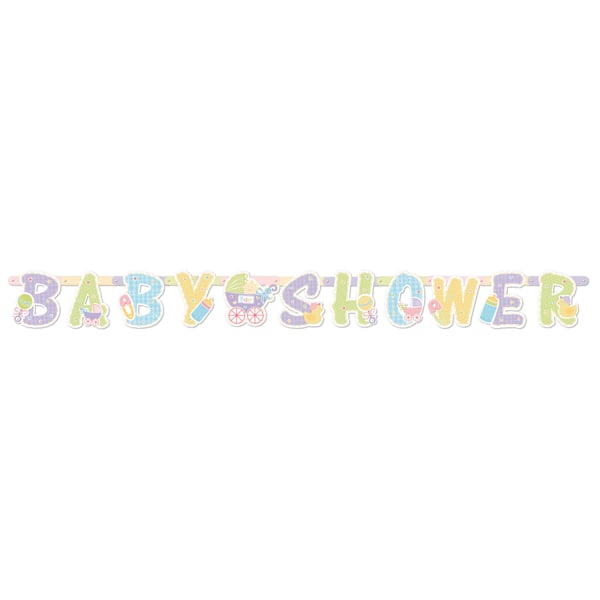 Amscan Baby´s Nursery Letter Banner One Size Multicoloured Multicoloured One Size