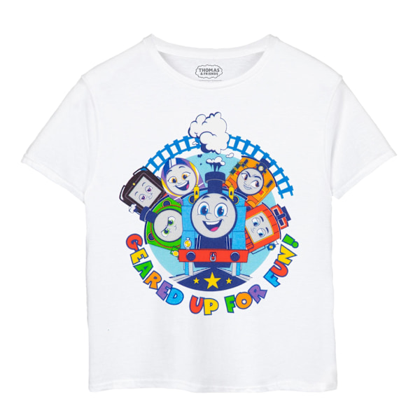 Thomas And Friends Barn/Barn Geared Up For Fun T-shirt 3-4 White 3-4 Years