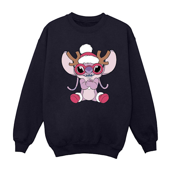 Disney Herr Lilo & Stitch Angel Ren Sweatshirt XXL Marinblå Navy Blue XXL