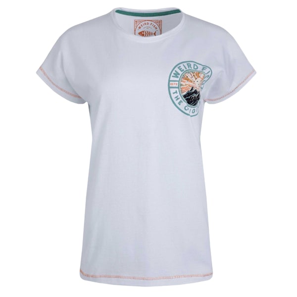 Weird Fish Dam/Dam Sunset Summit T-shirt med Grafiskt Tryck på Ryggen White 18 UK