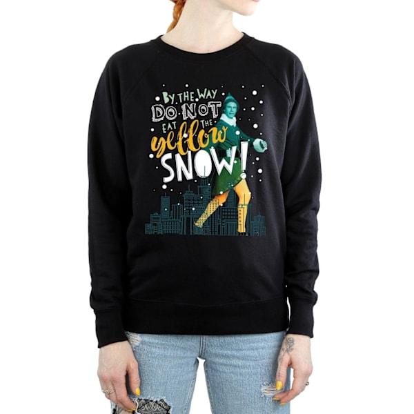 Elf Dam/Dam Yellow Snow Sweatshirt S Svart Black S