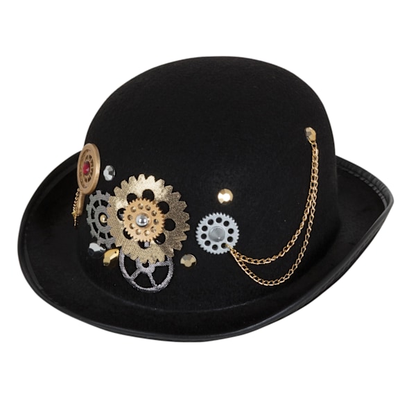 Bristol Novelty Unisex Vuxna Steampunk Bowler Hat One Size Bla  Black/Gold/Silver One Size 04cf | Black/Gold/Silver | One Size | Fyndiq