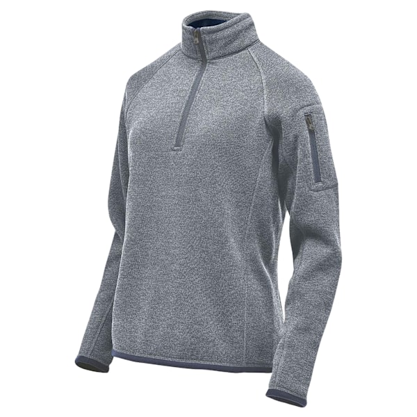 Stormtech Dam/Kvinnor Avalante Heather Kvarts Dragkedja Fleece Topp Granite XS