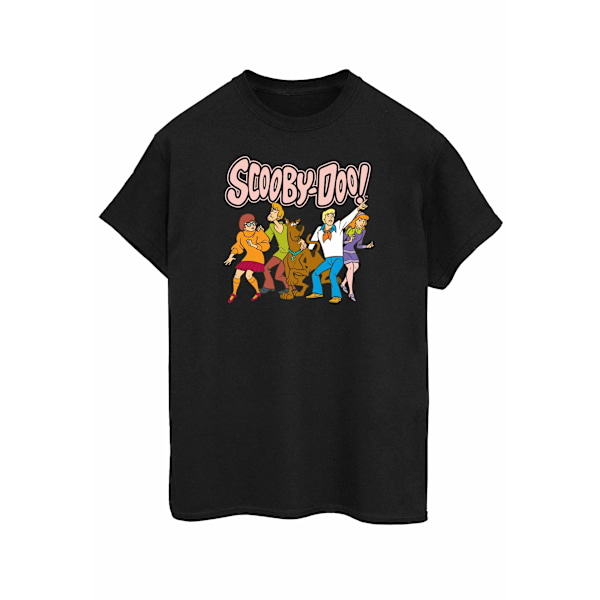 Scooby Doo Dam/Damer Klassisk Grupp Bomull Pojkvän T-shirt Black M