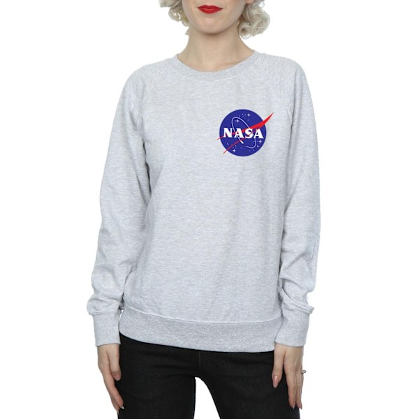 NASA Dam/Kvinnor Klassisk Insignia Bröstlogga Sweatshirt S Hea Heather Grey S