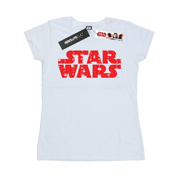 Star Wars Dam/Damer Jul-logotyp Bomull T-shirt M Vit White M