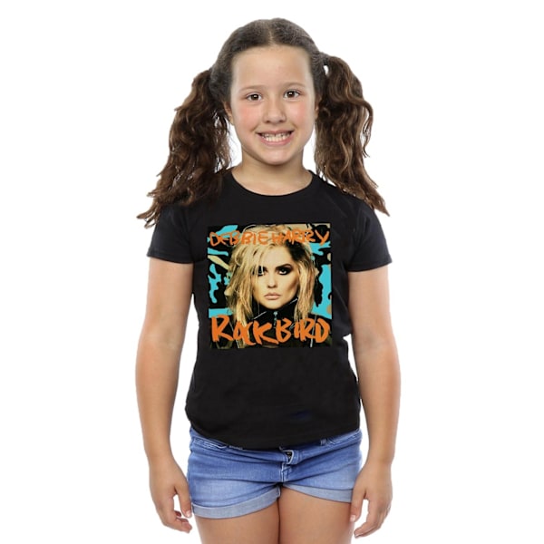 Debbie Harry Girls Rockbird Cover Bomull T-shirt 7-8 år Svart Black 7-8 Years