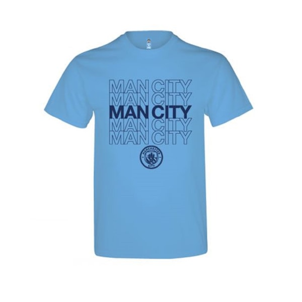 Man City Unisex Vuxen Sky Blue Logo T-shirt M Sky Blue Sky Blue M