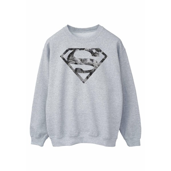 Superman Herr Marble Effect Logo Sweatshirt XXL Sports Grey Sports Grey XXL