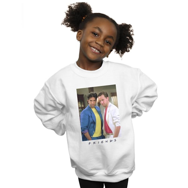 Friends Girls Ross And Chandler College Sweatshirt 5-6 År Vit White 5-6 Years