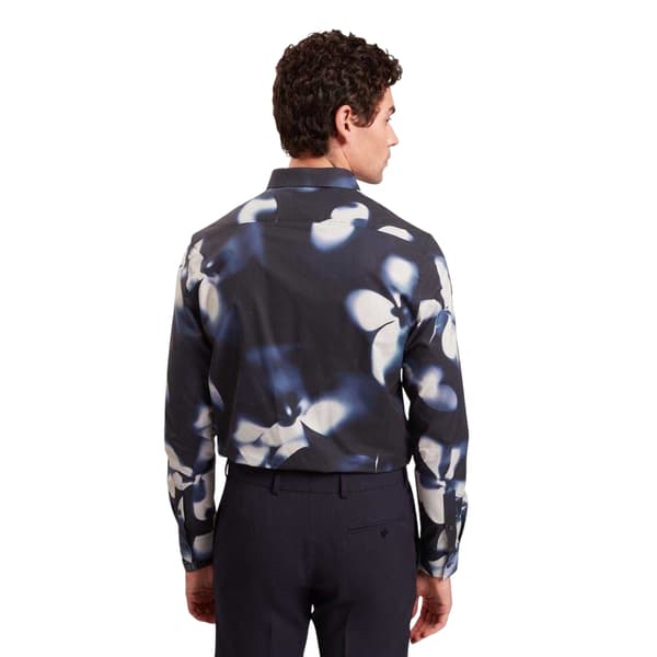 Ted Baker Herr Blommig Skjorta L Marinblå Navy L