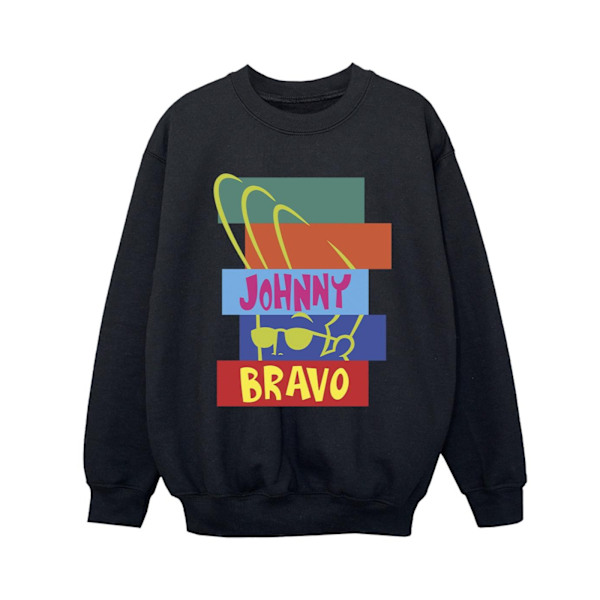 Johnny Bravo Boys Rectangle Pop Art Sweatshirt 9-11 år Svart Black 9-11 Years