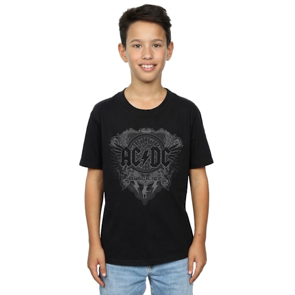 AC/DC Pojkar Black Ice Bomulls T-Shirt 9-11 År Svart Black 9-11 Years