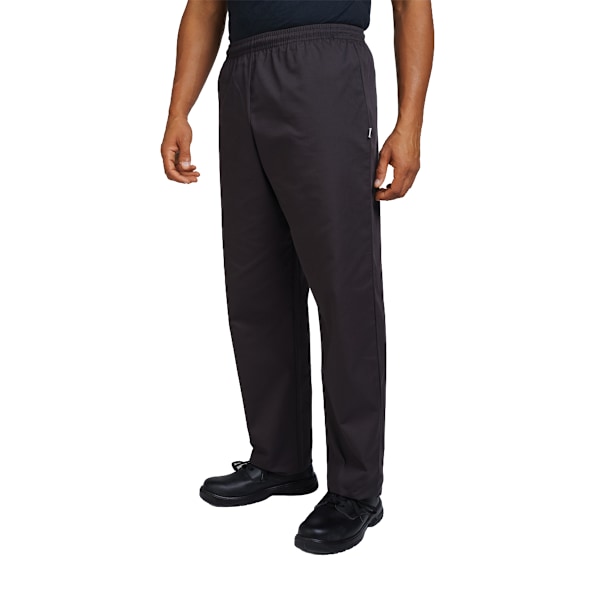 Dennys Unisex Svart Elastisk Byxa / Kockkläder (2-pack) Black M