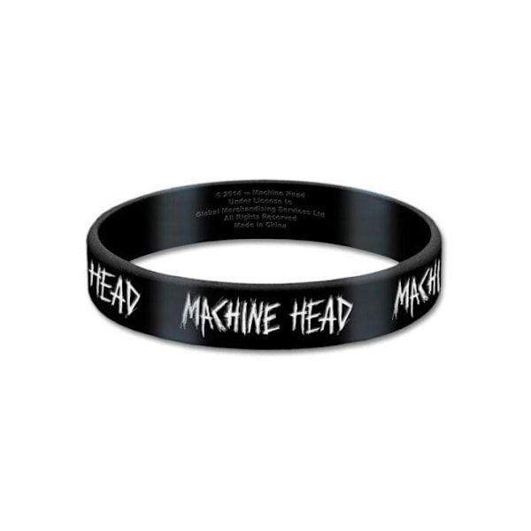 Machine Head Logo Silikonarmband En Storlek Svart Black One Size