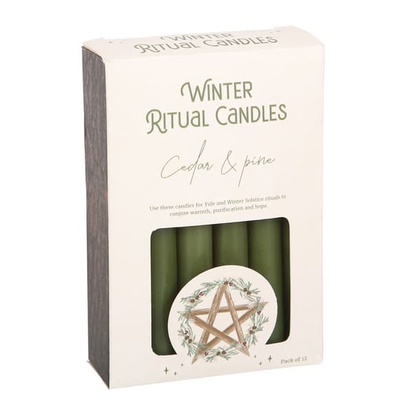 Something Different Winter Ritual Cedar & Pine Spell Candles (P Green One Size