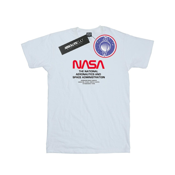 NASA Mens Worm Blurb T-Shirt XL Vit White XL