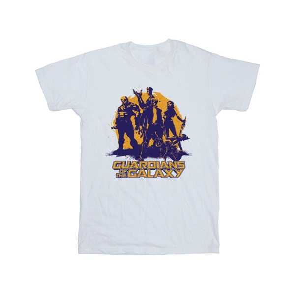 Guardians Of The Galaxy Boys Sunset Guardians T-shirt 7-8 år White 7-8 Years