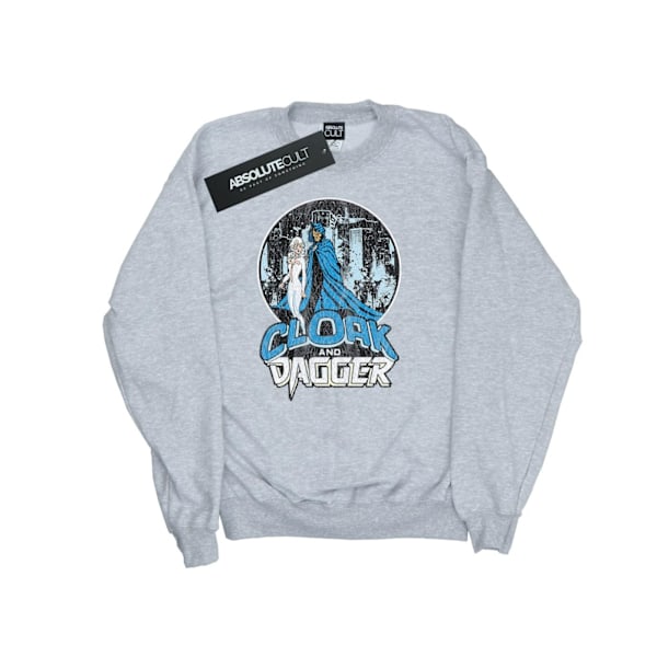 Marvel Girls Cloak And Dagger Retro Sweatshirt 12-13 År Spor Sports Grey 12-13 Years