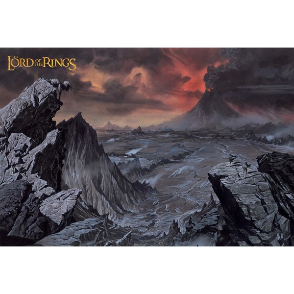 The Lord of the Rings Mount Doom Poster One Size Charcoal/Röd Charcoal/Red One Size