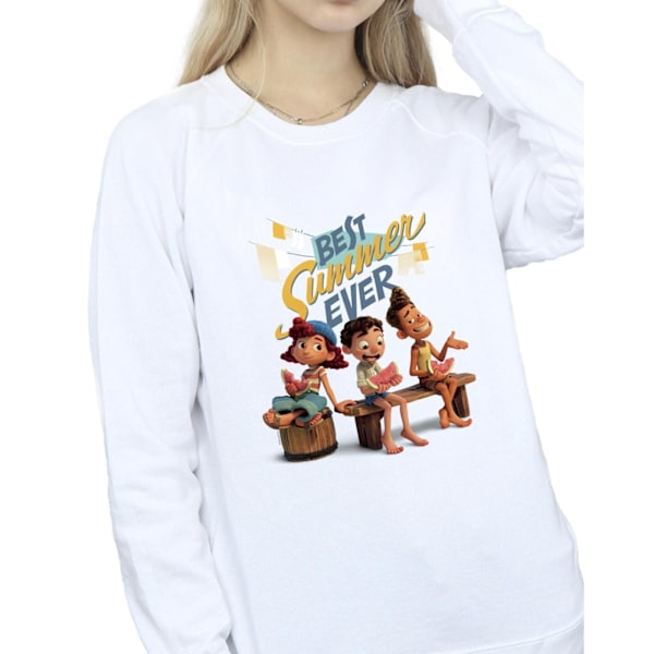 Disney Dam/Kvinnor Luca Bästa Sommaren Sweatshirt M Vit White M