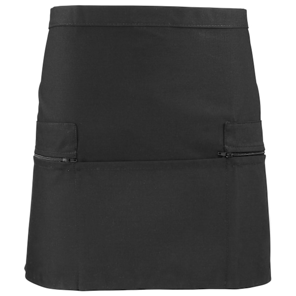Premier midjeförkläde / Arbetskläder (2-pack) One Size Svart Black One Size