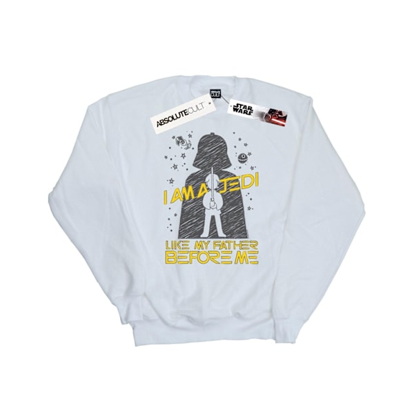 Star Wars Mens Jedi Like My Father Sweatshirt 3XL Vit White 3XL