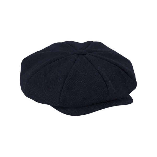 Beechfield Unisex Adult Heritage Herringbone Baker Boy Cap S-M Navy S-M