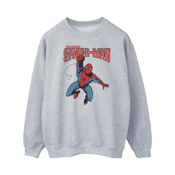 Spider-Man Dam/Dam Leap Sweatshirt L Sportgrå Sports Grey L