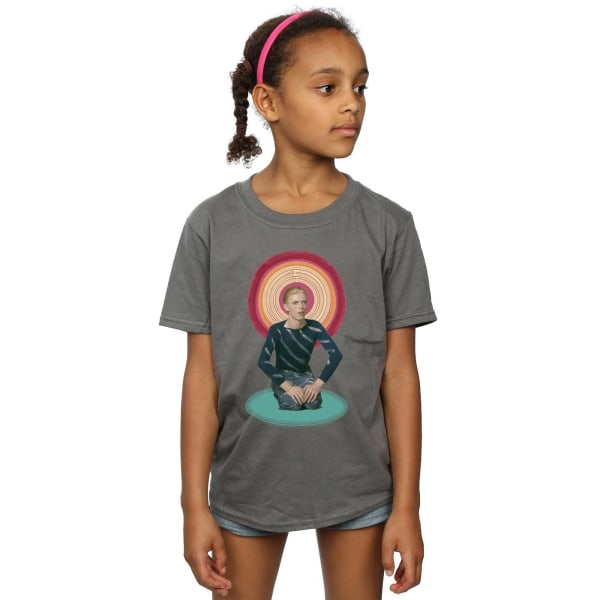 David Bowie flickor knästående Halo bomull T-shirt 3-4 år Charco Charcoal 3-4 Years