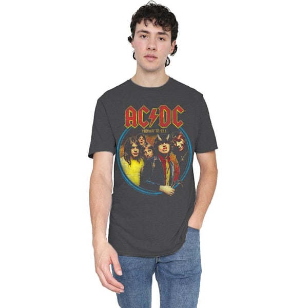 AC/DC Unisex Vuxen Highway To Hell T-Shirt XL Kolgrå Charcoal XL
