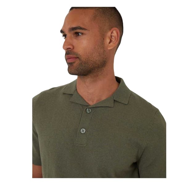 Threadbare Herr Pikétröja med krage S Mörk Sage Dark Sage S