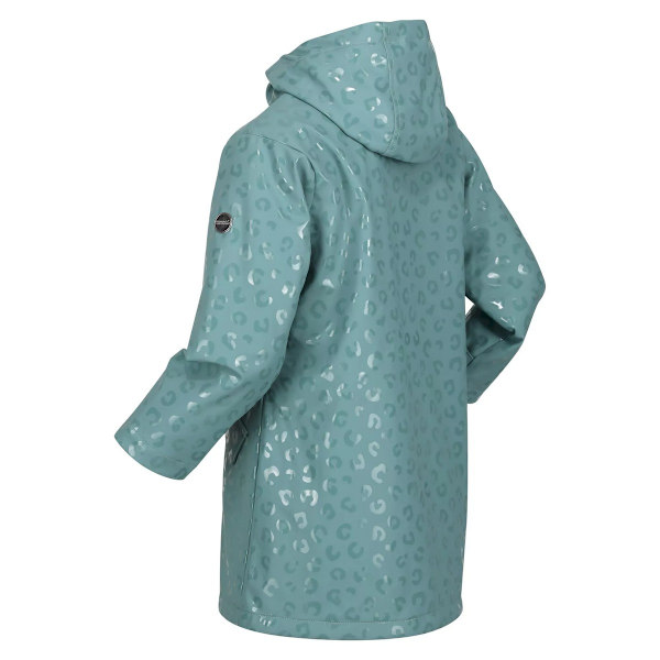 Regatta Barn/Barn Brynlee Animal Print Vattentät Jacka 3 Mineral Blue 3-4 Years