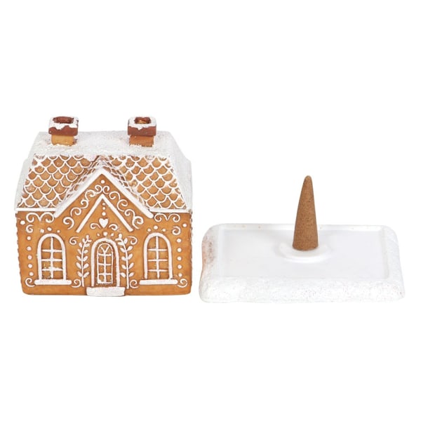 Something Different Pepparkakshus Rökelsekonhållare En Storlek Brown/White One Size