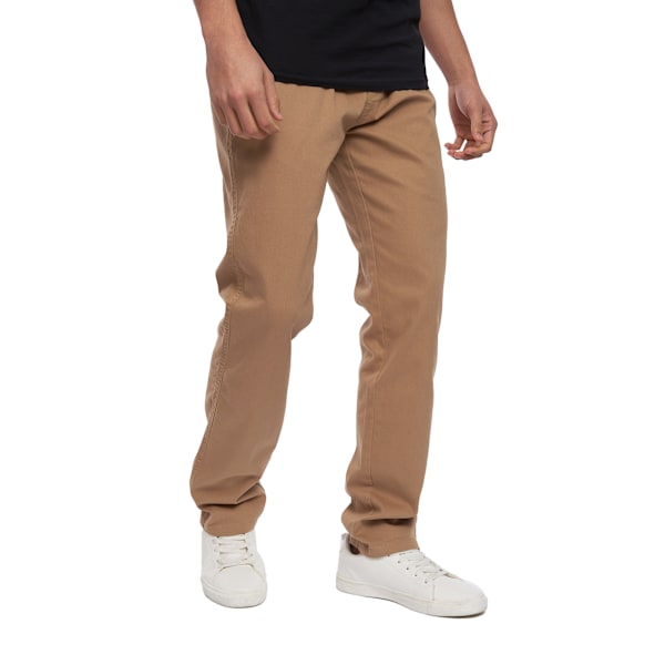 Crosshatch Roysden Chinos för män 30R Sand Sand 30R