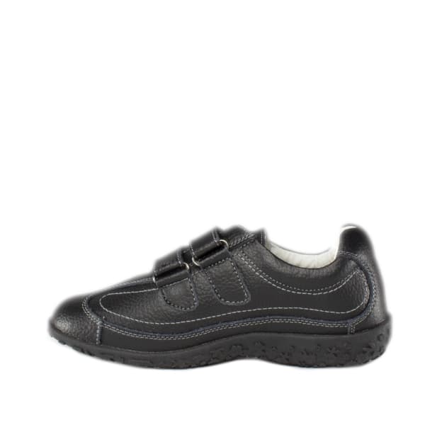 Boulevard Dam/Dam Extra Wide Fitting Touch Fastening Sko Black 6 UK