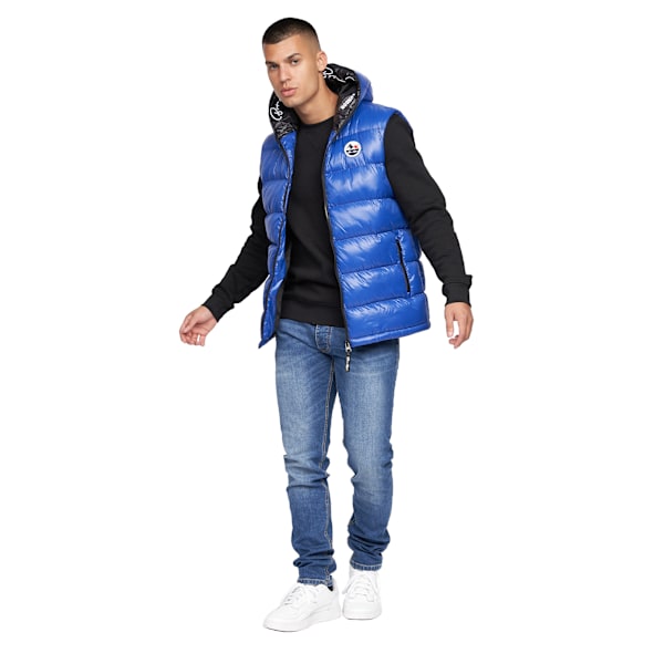 Born Rich Mens Mateo Gilet L Mid Blue Mid Blue L