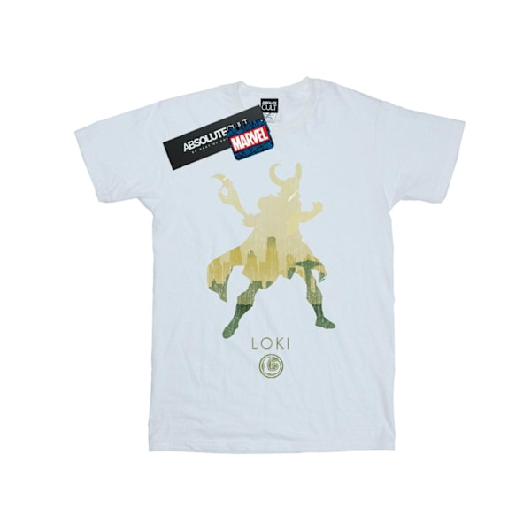 Marvel Girls Loki Silhouette Bomull T-shirt 9-11 År Vit White 9-11 Years