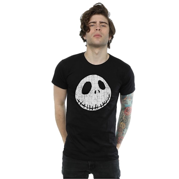 Disney Herr Nightmare Before Christmas Jack Cracked Face T-Shir Black L
