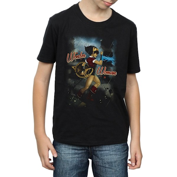 DC Comics Boys Wonder Woman Bombshell Cover T-Shirt 12-13 år Black 12-13 Years