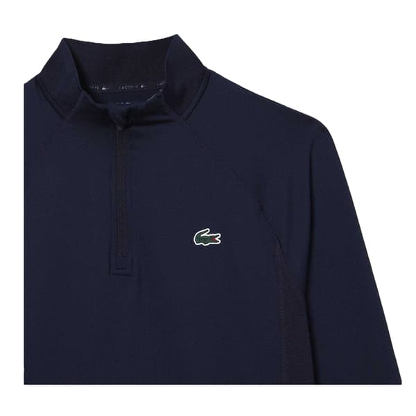 Lacoste Herr Logotyp Mock Neck Sporttopp S Marinblå Navy Blue S