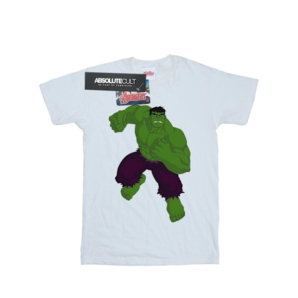 Hulk Pojkar T-Shirt 7-8 År Vit White 7-8 Years