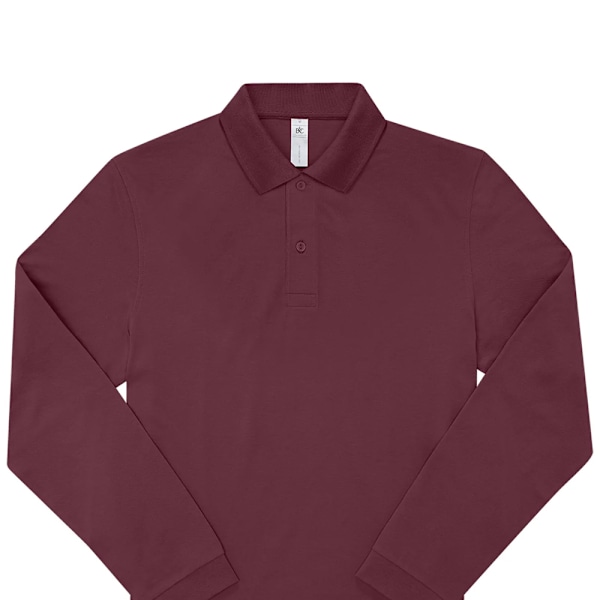 B&C Herr My Long-Sleeved Polo Shirt XXL Burgundy Burgundy XXL