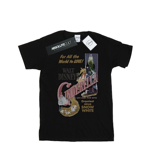 Cinderella Dam/Dam Poster Bomull Boyfriend T-Shirt 3XL Svart Black 3XL