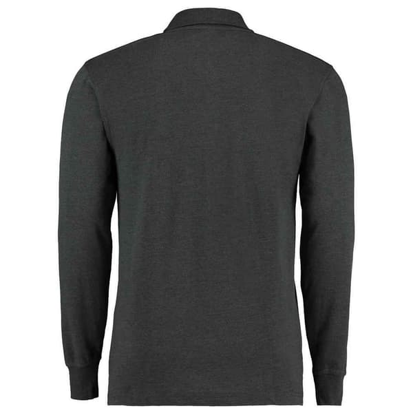 Kustom Kit Herr Pique Långärmad Poloskjorta S Grafit Graphite S