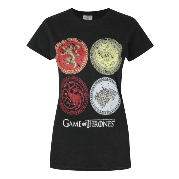 Game Of Thrones Dam/Ladies House Crests T-shirt XXL Svart Black XXL