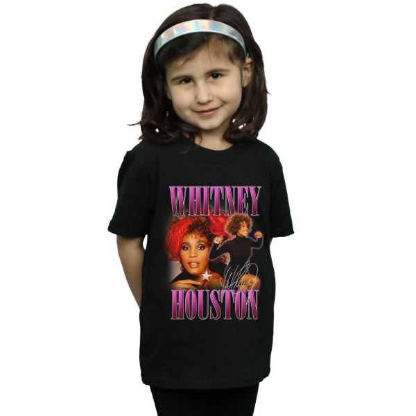 Whitney Houston Girls Signature Homage Bomull T-shirt 3-4 år Black 3-4 Years