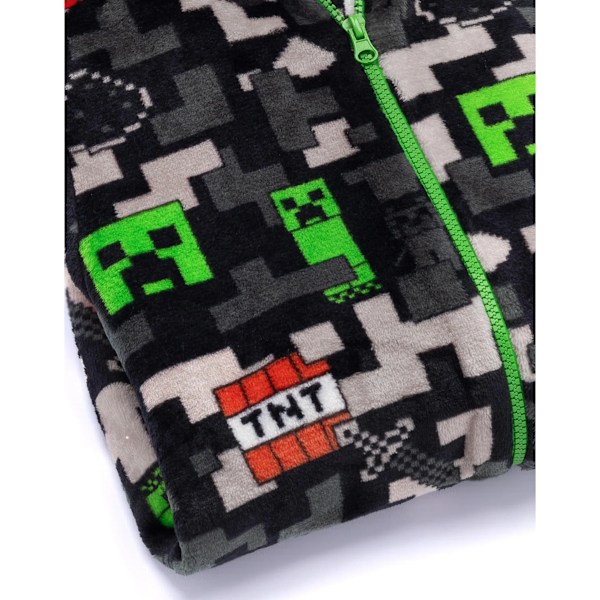 Minecraft Barn Overall Tryck Pyjamas 12-13 År B Black/Green 12-13 Years